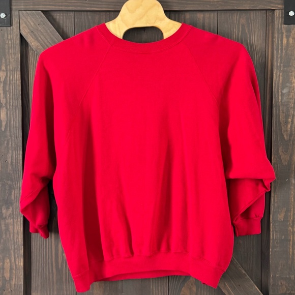 Vintage 90s Hanes Women’s Christmas Cats Sweatshirt Red Cottagecore Size 4X - Picture 2 of 7